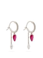 Raphaele Canot Set Free Diamond, Ruby & White-gold Earrings