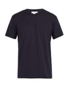 Matchesfashion.com Sunspel - Riviera Cotton Piqu T Shirt - Mens - Navy