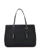 Tomas Maier East West Canvas And Leather Shopper