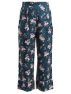 Rebecca Taylor Emilia Floral-print Silk-blend Trousers