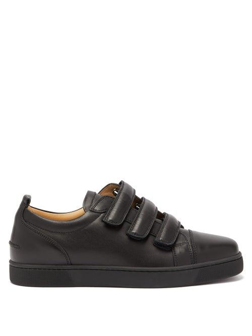 Matchesfashion.com Christian Louboutin - Kiddo Velcro Leather Trainers - Mens - Black