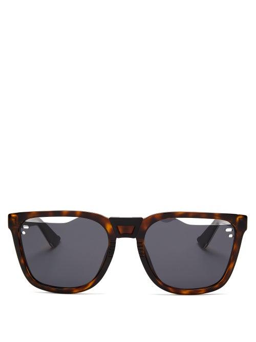 Matchesfashion.com Dior Eyewear - Fragmented-lens Tortoiseshell Acetate Sunglasses - Mens - Dark Brown