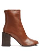 Acne Studios Saul Square-heel Leather Ankle Boots