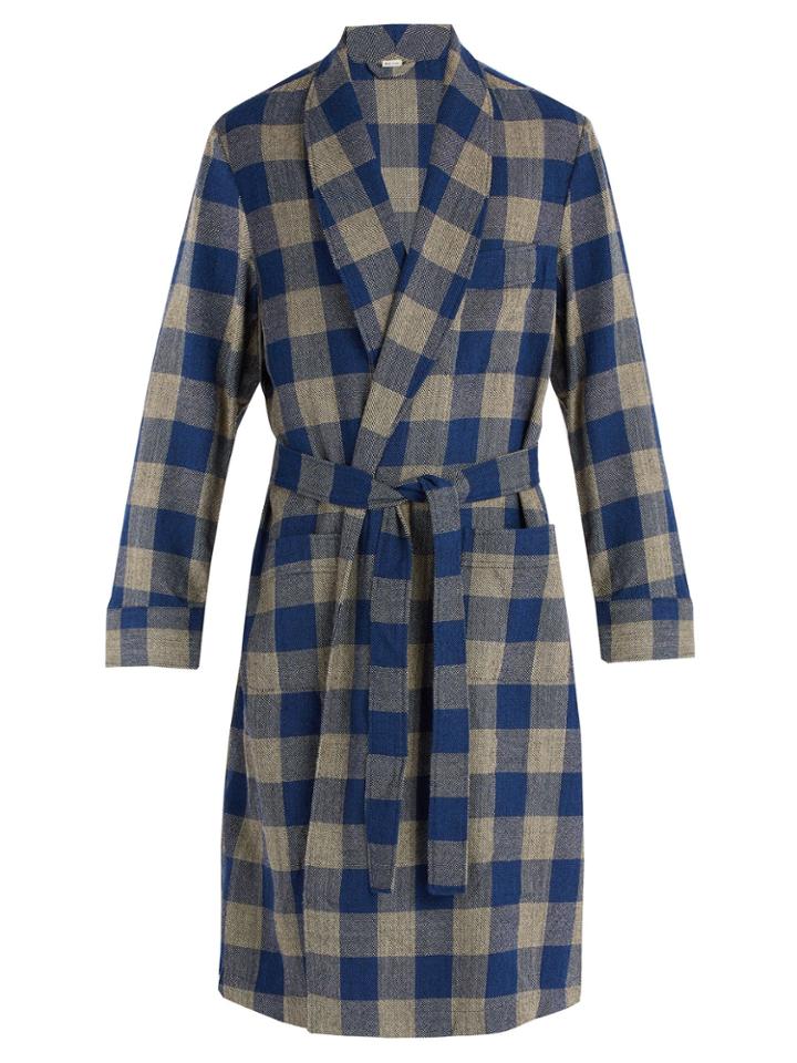 Gucci Woven-check Wool-blend Coat