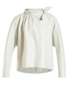 Matchesfashion.com Isabel Marant - Chay Tie Neck Leather Top - Womens - White