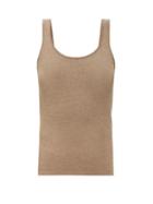 Matchesfashion.com Co - Scoop-neck Ribbed-knit Cashmere Tank Top - Womens - Beige