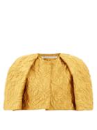 Emilia Wickstead - Viola Floral-cloqu Cropped Cape - Womens - Gold