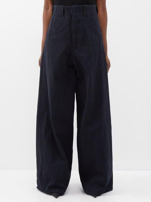 Raey - Relaxed Army Jeans - Womens - Black