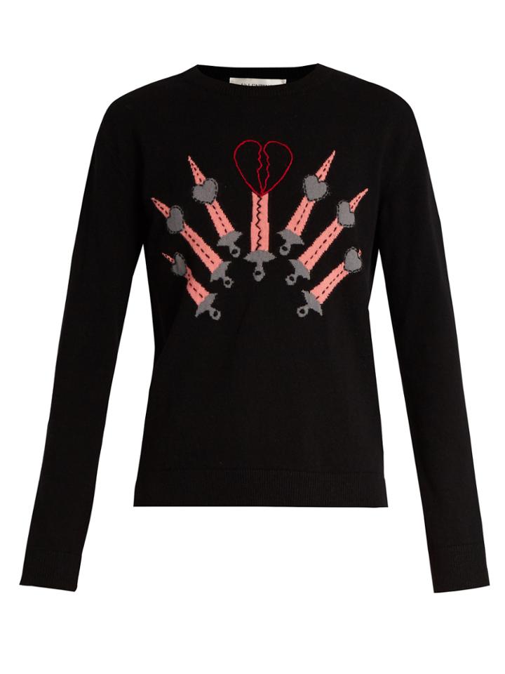 Valentino Love Blade Wool And Cashmere-blend Sweater