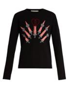 Valentino Love Blade Wool And Cashmere-blend Sweater