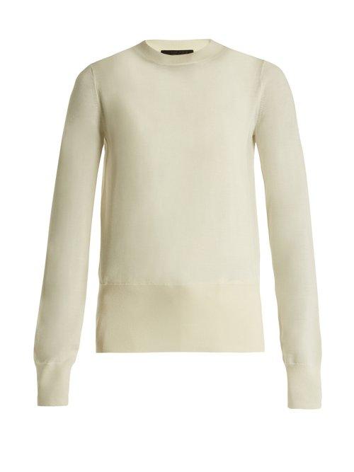 Matchesfashion.com The Row - Denni Wool And Cashmere Blend Sweater - Womens - Ivory