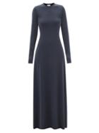 Raey - Recycled-cotton And Tencel-blend Maxi Dress - Womens - Dark Navy