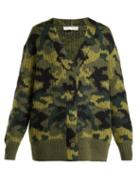 Matchesfashion.com Pswl - Camouflage Wool Blend Cardigan - Womens - Camouflage