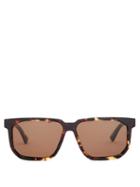 Matchesfashion.com Bottega Veneta - Square Tortoiseshell-acetate Sunglasses - Mens - Brown