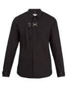 Oamc Strapped Buckle-front Cotton-poplin Shirt