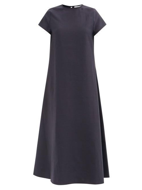 Ladies Rtw The Frankie Shop - Dakota A-line Crepe T-shirt Dress - Womens - Navy