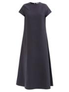 Ladies Rtw The Frankie Shop - Dakota A-line Crepe T-shirt Dress - Womens - Navy