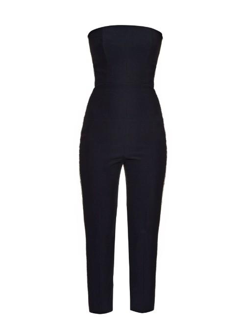 Alexander Mcqueen Leaf-crepe Embellished Jumpsuit