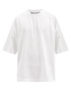 Matchesfashion.com Palm Angels - Logo-print Cotton-jersey T-shirt - Mens - White