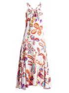 Peter Pilotto Floral-print Halterneck Poplin Dresss