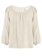 Velvet By Graham & Spencer Marcelle Cotton-gauze Top