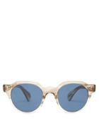 Matchesfashion.com Oliver Peoples - Irvin Round Acetate Sunglasses - Mens - Clear