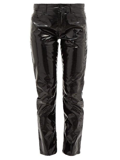 Matchesfashion.com No. 21 - Mid Rise Slim Pvc Trousers - Womens - Black