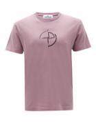 Matchesfashion.com Stone Island - Logo-embroidered Cotton T-shirt - Mens - Pink