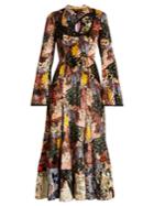 Erdem Zuzanna Kayis Mountain-print Velvet Dress