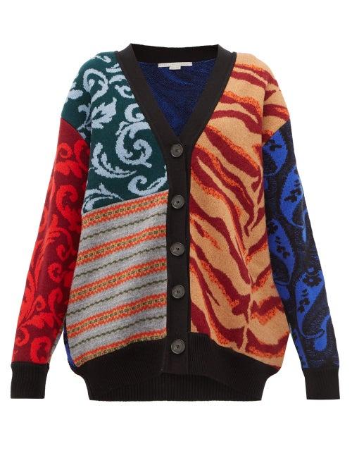 Matchesfashion.com Stella Mccartney - Patchwork Knitted Wool Cardigan - Womens - Multi