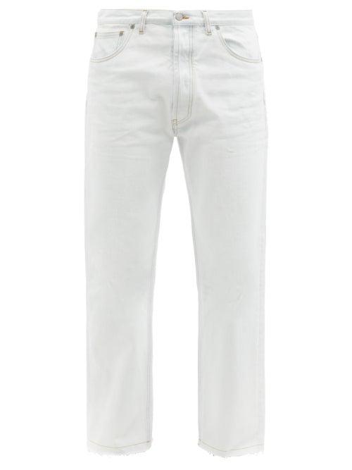 Matchesfashion.com Maison Margiela - Light-wash Straight-leg Jeans - Mens - Indigo