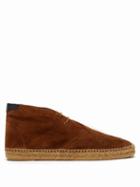 Matchesfashion.com Saint Laurent - Suede Espadrille Boots - Mens - Brown