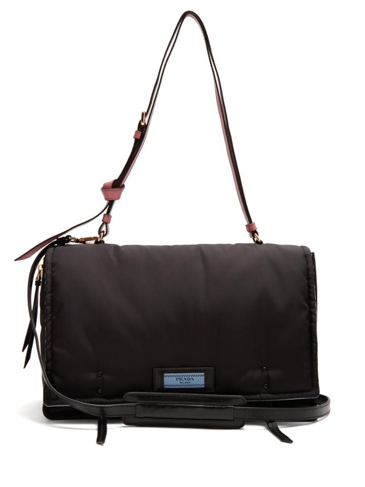 Prada Leather-trimmed Tote Bag