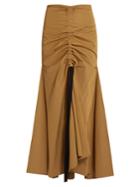 Ellery Doll-face Ruched-front Maxi Skirt