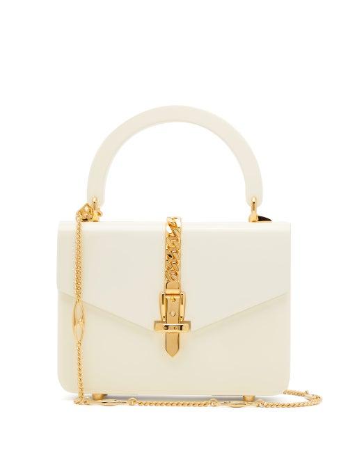 Matchesfashion.com Gucci - Sylvie 1969 Small Plexiglas Shoulder Bag - Womens - White