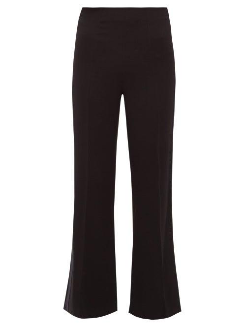Matchesfashion.com Roland Mouret - Madison Stretch Crepe Trousers - Womens - Navy Multi