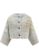 By Walid - Bella Cropped 19th-century Fringe-shawl Jacket - Womens - Light