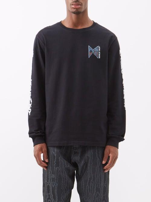 Nicholas Daley - Dark Haze Cotton-jersey T-shirt - Mens - Black