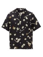 Matchesfashion.com Nipoaloha - Aloha Mahjong-print Silk-jacquard Shirt - Mens - Black Multi