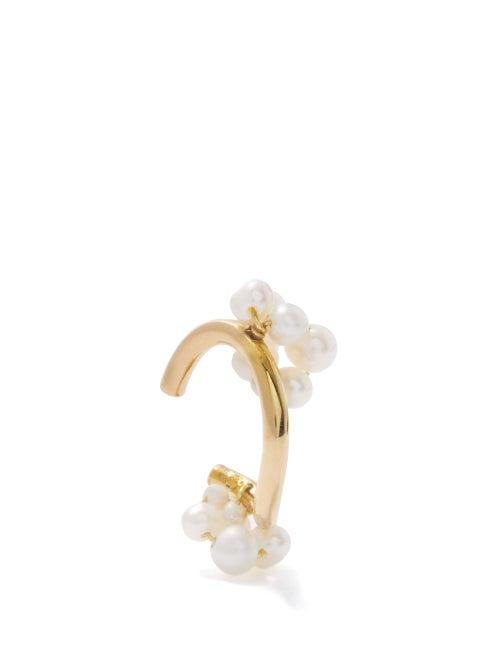 Completedworks - P27 Pearl & Gold-plated Recycled-silver Ear Cuff - Womens - Gold Multi