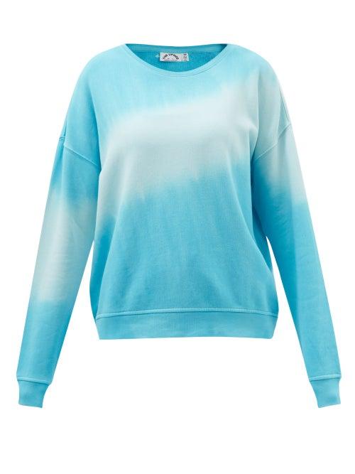 The Upside - Alena Tie-dyed Cotton-velour Sweatshirt - Womens - Blue