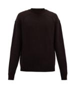 Matchesfashion.com Jil Sander - Rib-knitted Wool Sweater - Mens - Dark Brown