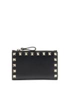 Ladies Accessories Valentino Garavani - Rockstud Leather Card And Coin Purse - Womens - Black