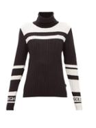 Matchesfashion.com Goldbergh - Katha Striped Roll Neck Sweater - Womens - Black