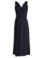Khaite Angela V-neck Wraparound-waist Dress