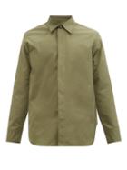 Jil Sander - Concealed-placket Cotton-poplin Shirt - Mens - Green