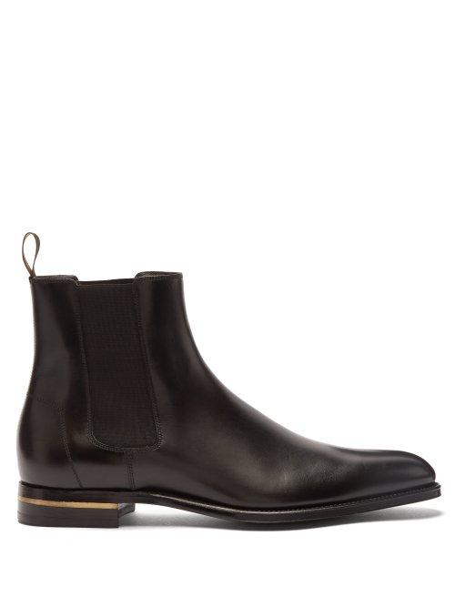 Matchesfashion.com Dunhill - Duke Leather Chelsea Boots - Mens - Black