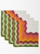 Summerill & Bishop - Set Of Four Rainbow Striped Linen Napkins - Womens - Multi