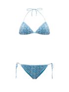 Matchesfashion.com Missoni Mare - Lam Triangle Bikini - Womens - Blue Multi