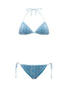 Matchesfashion.com Missoni Mare - Lam Triangle Bikini - Womens - Blue Multi